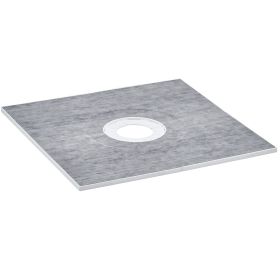 Shower Curb Kit, 36"x36" Shower Pan Kit with 6.3" Central Drain, Lightweight EPS Shower Installation Kits with 2 Waterproof Cloths