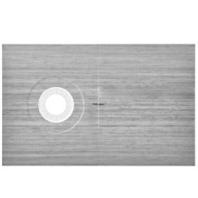 Shower Curb Kit, 60"x38" Shower Pan Kit with 6.3" Offset Drain, Lightweight EPS Shower Installation Kits with 2 Waterproof Cloths