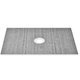 Shower Curb Kit, 48"x72" Shower Pan Kit with 6.3" Central Drain, Lightweight EPS Shower Installation Kits with 2 Waterproof Cloths