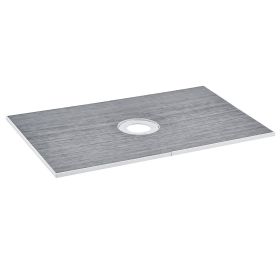 Shower Curb Kit, 60"x38" Shower Pan Kit with 6.3" Central Drain, Lightweight EPS Shower Installation Kits with 2 Waterproof Cloths