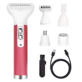 5-in-1 Portable Lady Electric Razor - Painless Hair Removal Set | Rechargeable, Cordless Shaver for Bikini Line, Eyebrow, Nose, Arms, Legs
