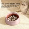 2-in-1 Dual Mode Large Plastic Slow Feeder Bowl, Switchable Fast/Slow Feed